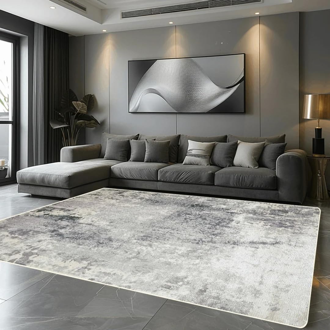 Tapis de salon 140x200 cm parfait sous le canapé du salon familal