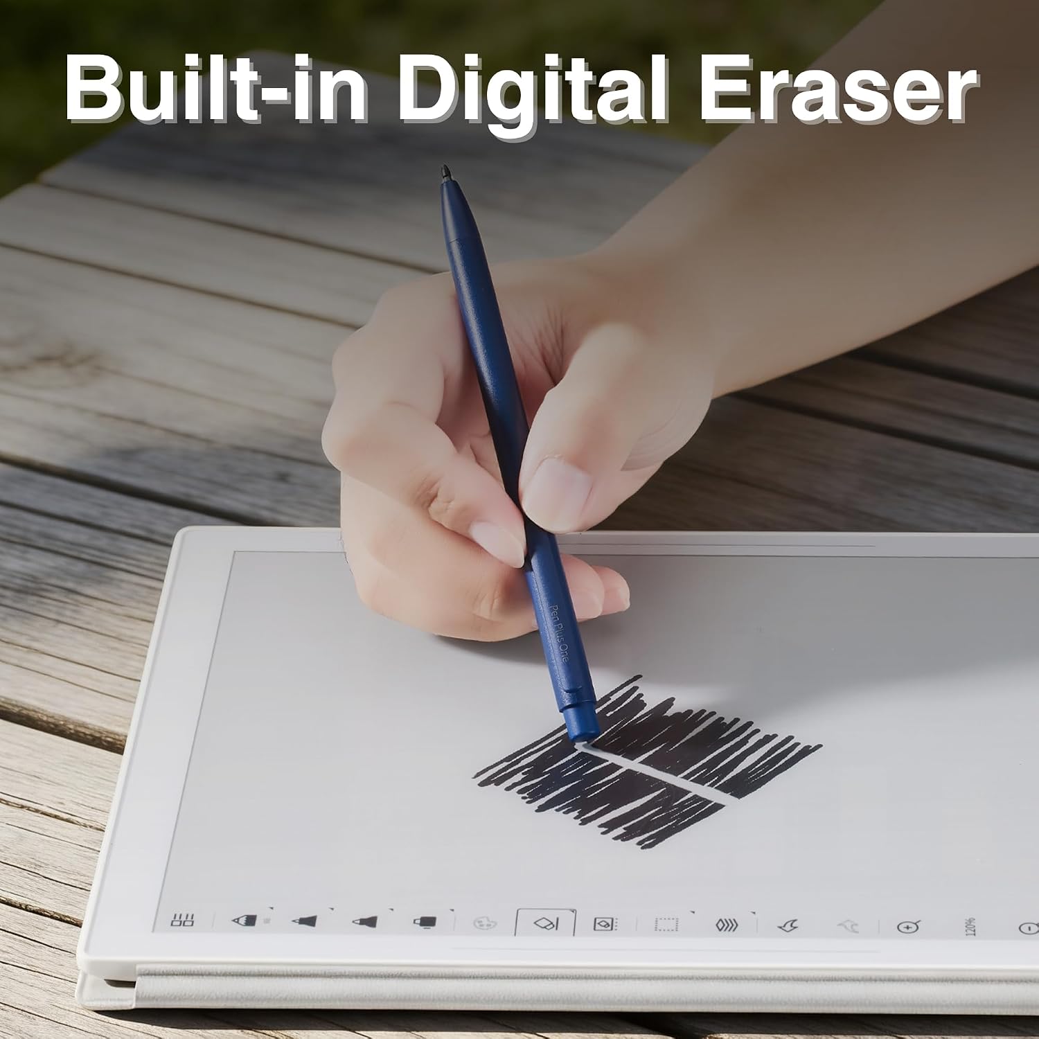 PL3 EMR Stylus Pen with 4096 Pressure Sensitivity, Wear-Resistant Ceramic Nib, Palm Rejection & Digital Eraser – Compatible with Supernote, Remarkable 2, Quaderno (5 Nib Caps Included)