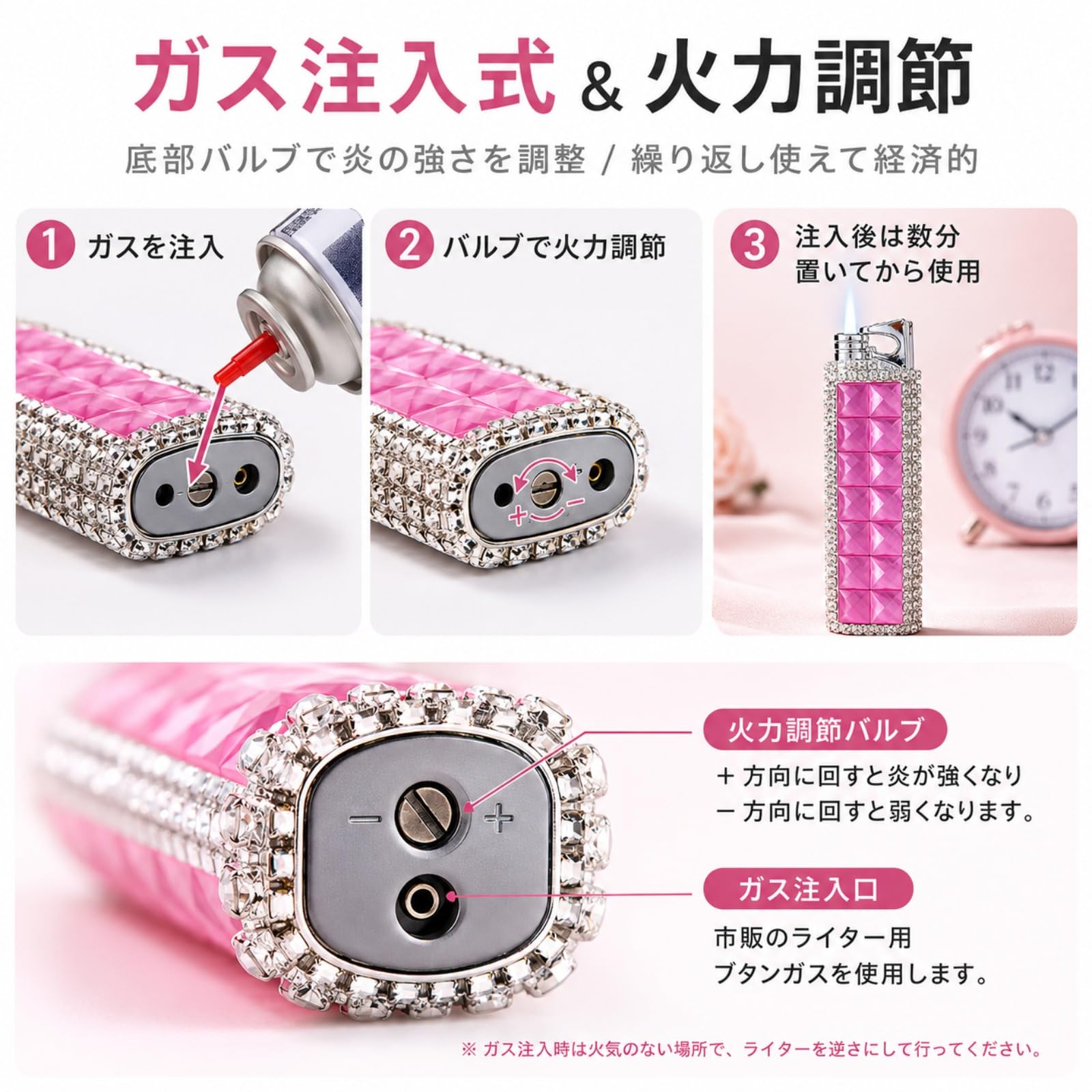 Amazon.co.jp: ターボライター ジェットライター ガス注入式 防風