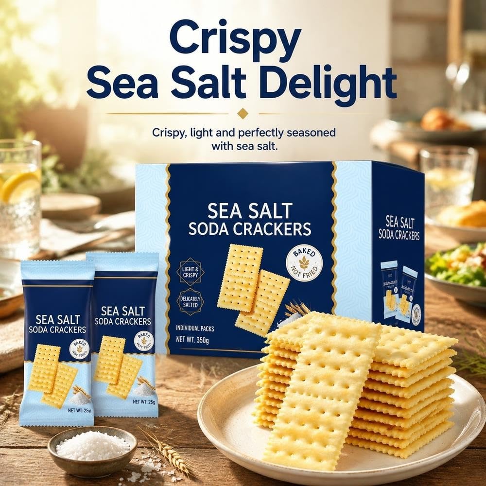 Galletas Al Horno Con Sal Marina Crujientes No Fritas 500g