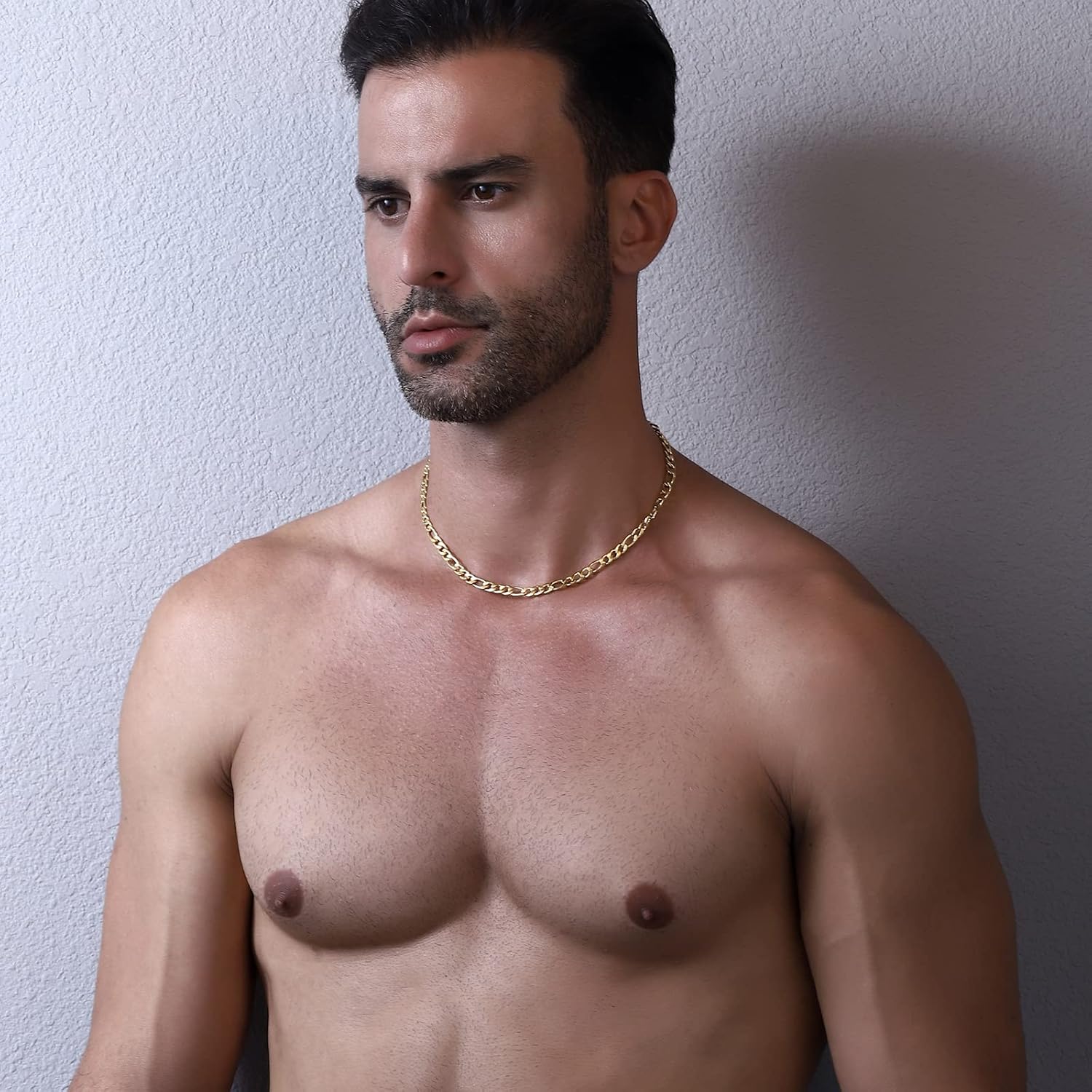 P. BLAKE Layered Cross Necklace With Chain for Men Boys, Stainless Steel Cross Pendant Figaro Link Rope Chain 16-24 Inch Christian Religious Chriatmas Jewelry Gifts - Image 6