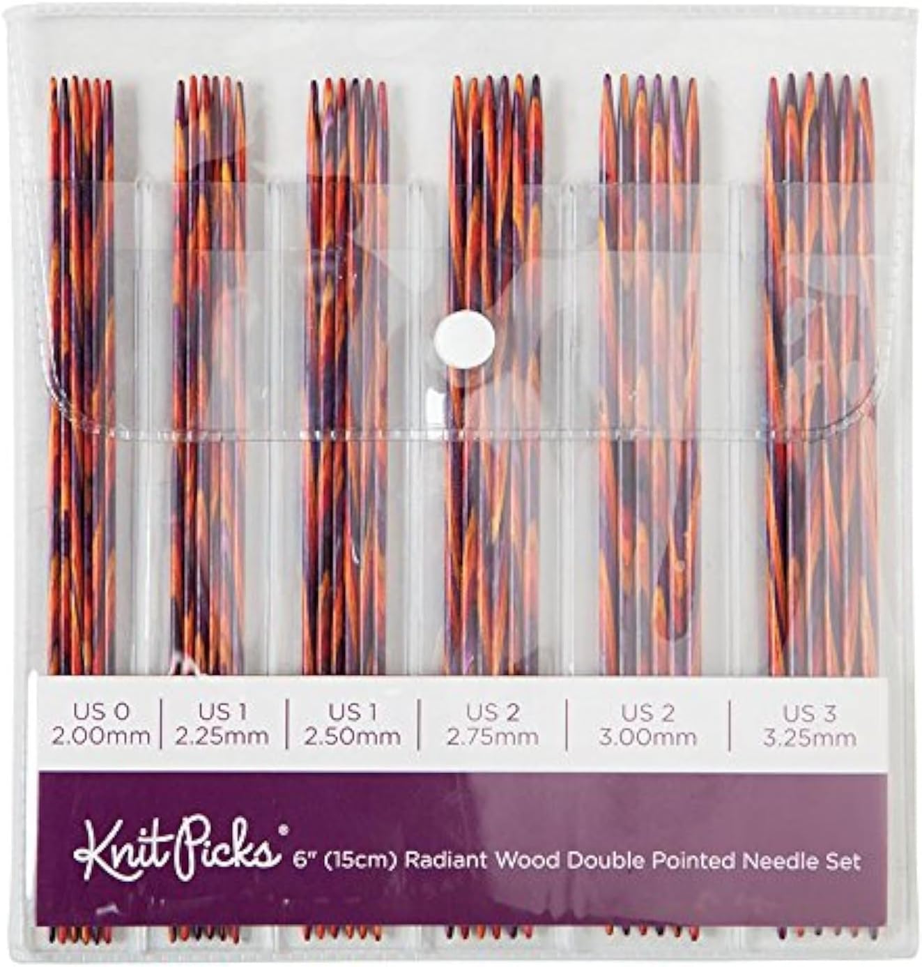 Knit Picks Double Pointed Wood Knitting Needle Set (Radiant 6")