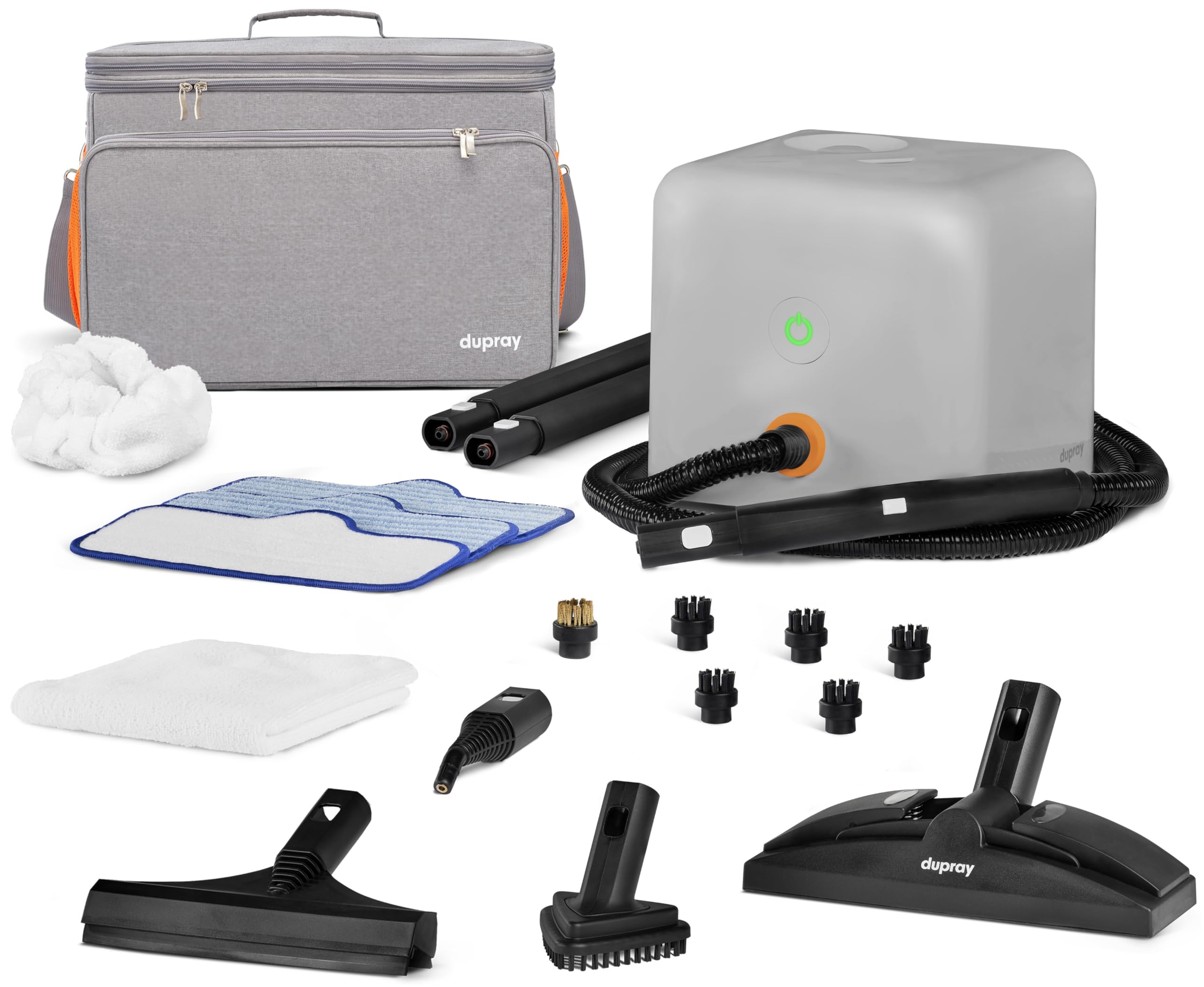 Dupray Neat Plus Limpiador a Vapor – 18 Accesorios, Vapor Potente sin Químicos, Limpieza Profunda para Suelos, Sofás, Cocina, Baño y Coche
