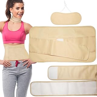 Castor Oil Pack Wrap Kit 2 Pack Adjustable Reusable Castor Oil Packs Organic Cotton for Liver Detox Machine Washable Anti Oil Leak(Castor Oil Not Includedï¼‰