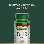 NATURE'S BOUNTY Vitamine B-12, Aide au métabolisme énergétique, aide à la formation de globules rouges, aide le système immunitaire, prévient la vitamine B-12 Insuffisance, comprimés, 86.6 g