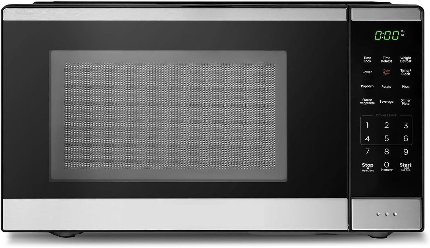 Countertop Microwave Oven 0.9 Cu Ft - 6 Auto Menus, Child Lock, 10 Power Levels, One-Touch Start, Digital, 900W