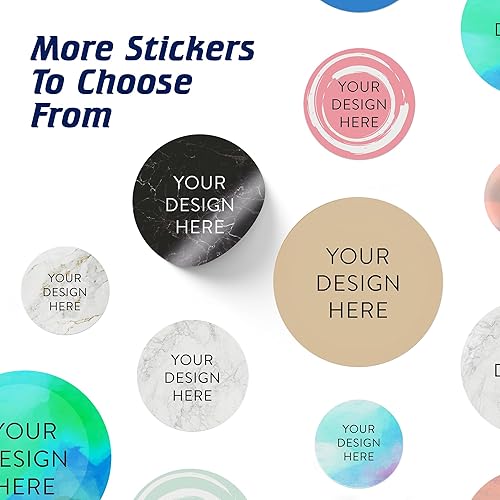 Vista 380 de DayStar Custom Signs & Design - 100 adhesivos de vinilo personalizables, con texto, imagen, diseño y logotipo; adhesivos para logotipo de embalaje