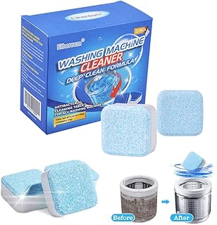 Washing Machine Cleaner, Effervescent Tablet Washer Cleaner, Solid Washer Tablet, Solid Washing Machine Cleaner, Washing Machine Tank Cleaning Agent, Deep Cleaning for Bath Room Kitchen