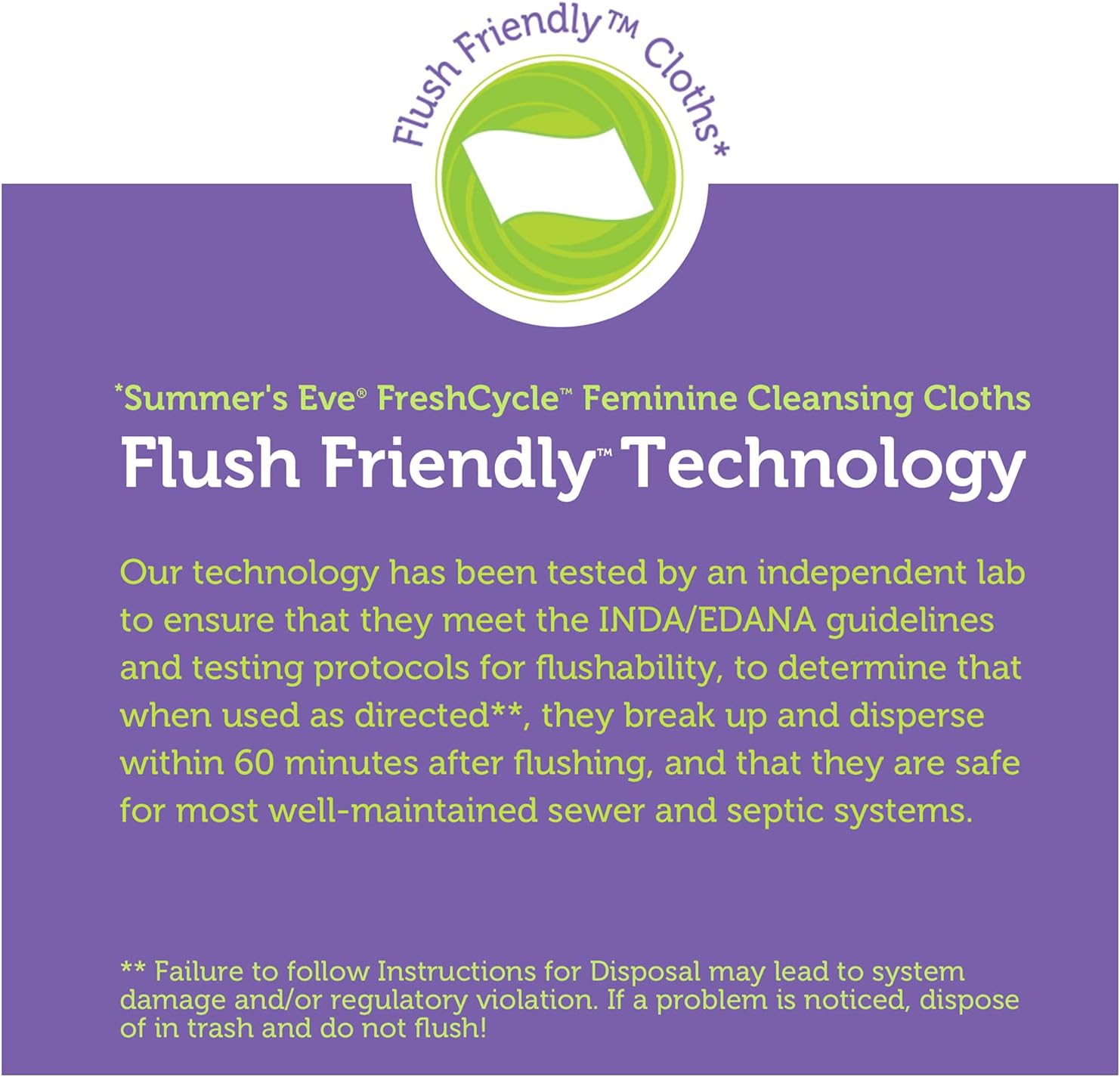 Summer's Eve FreshCycle Cleansing Cloths | Reduces Period Odor | 24 Count : Everything Else