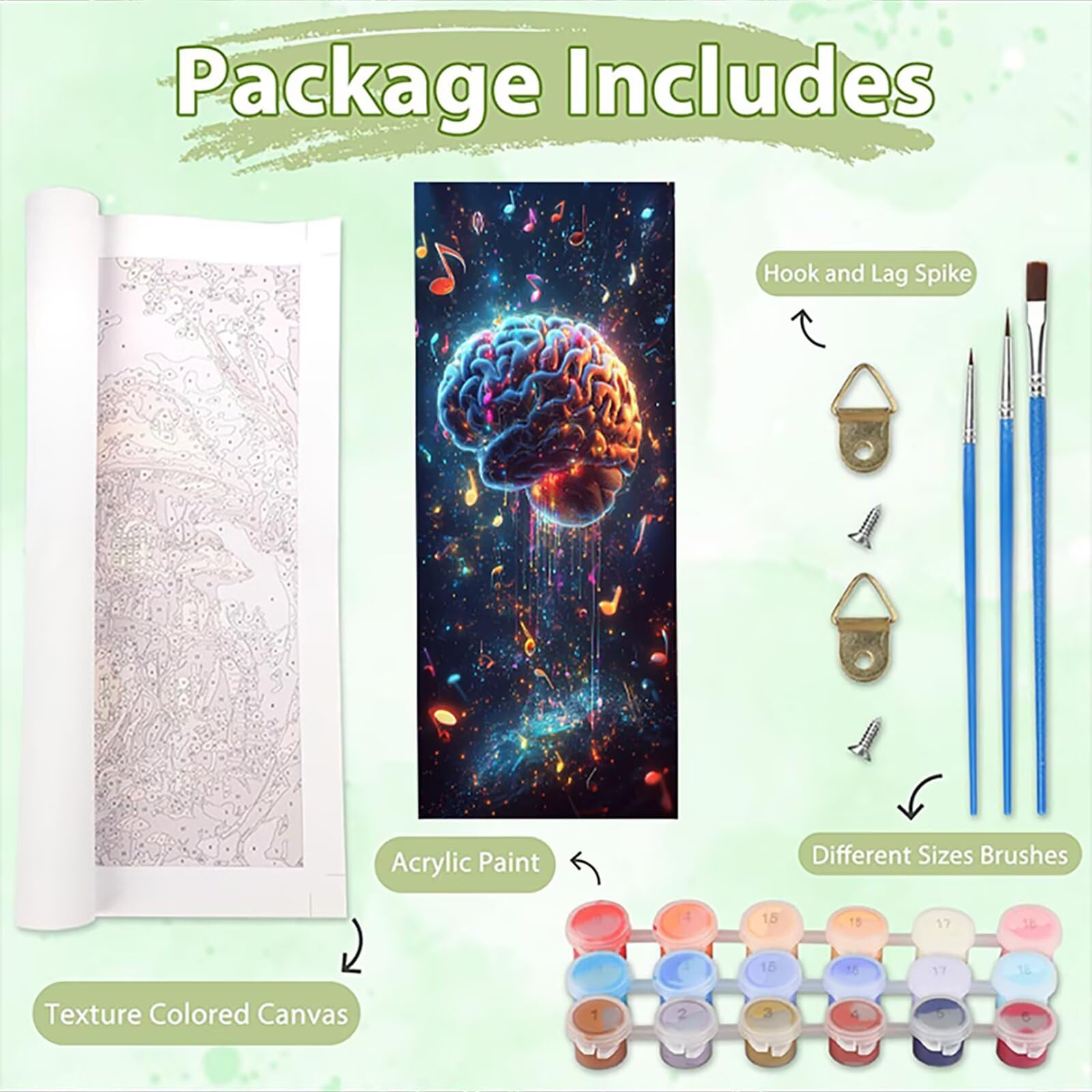 Malen Nach Zahlen 50x150cm Leinwand Abstrakt Malen Nach Zahlen Erwachsene mit Ohne Rahmen, DIY Kreativ Set für Erwachsene mit Pinseln und Acrylfarbe, Zimmer Deko Farbe Landschaft Geschenk, P0M-740