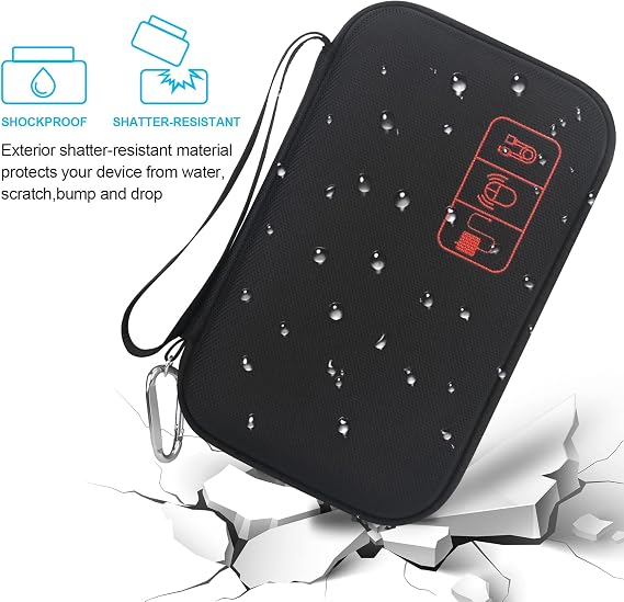Elonbo Hard Travel Cords Organizer Universal Small Electronic Accessories Carrying Case for Chargers Cables MacBook Adapter Magic Mouse Apple Pencil USB Flash Disk Tech Portable Storage Bag, Black