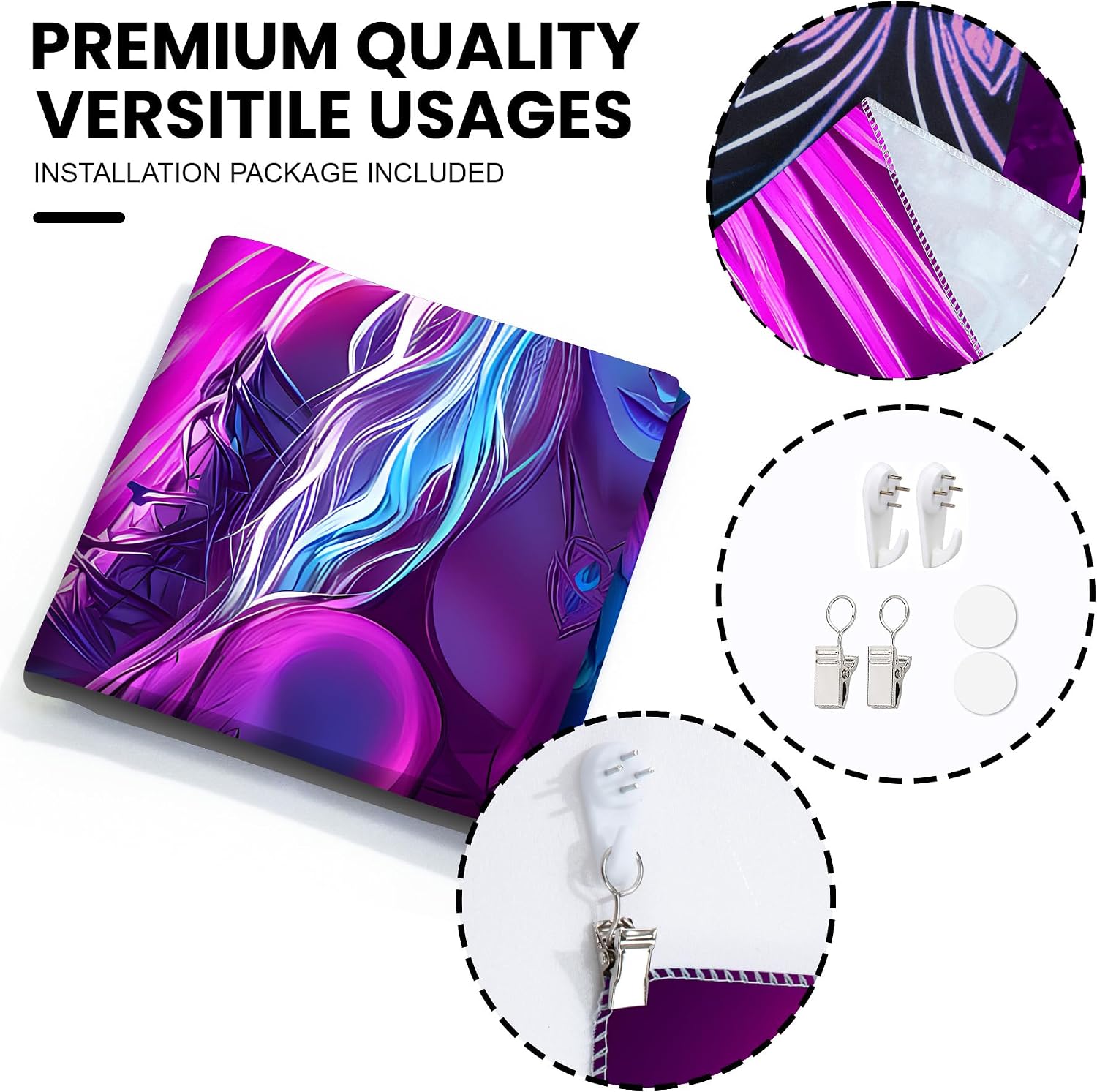 BVBOX Blacklight Tapestry,WingTapestry Glow In The Dark,UV Reactive Black Light Upright Posters Wall Hanging for Bedroom Dorm Living Room Backdrop Decor (wing8, 79L x 59W)
