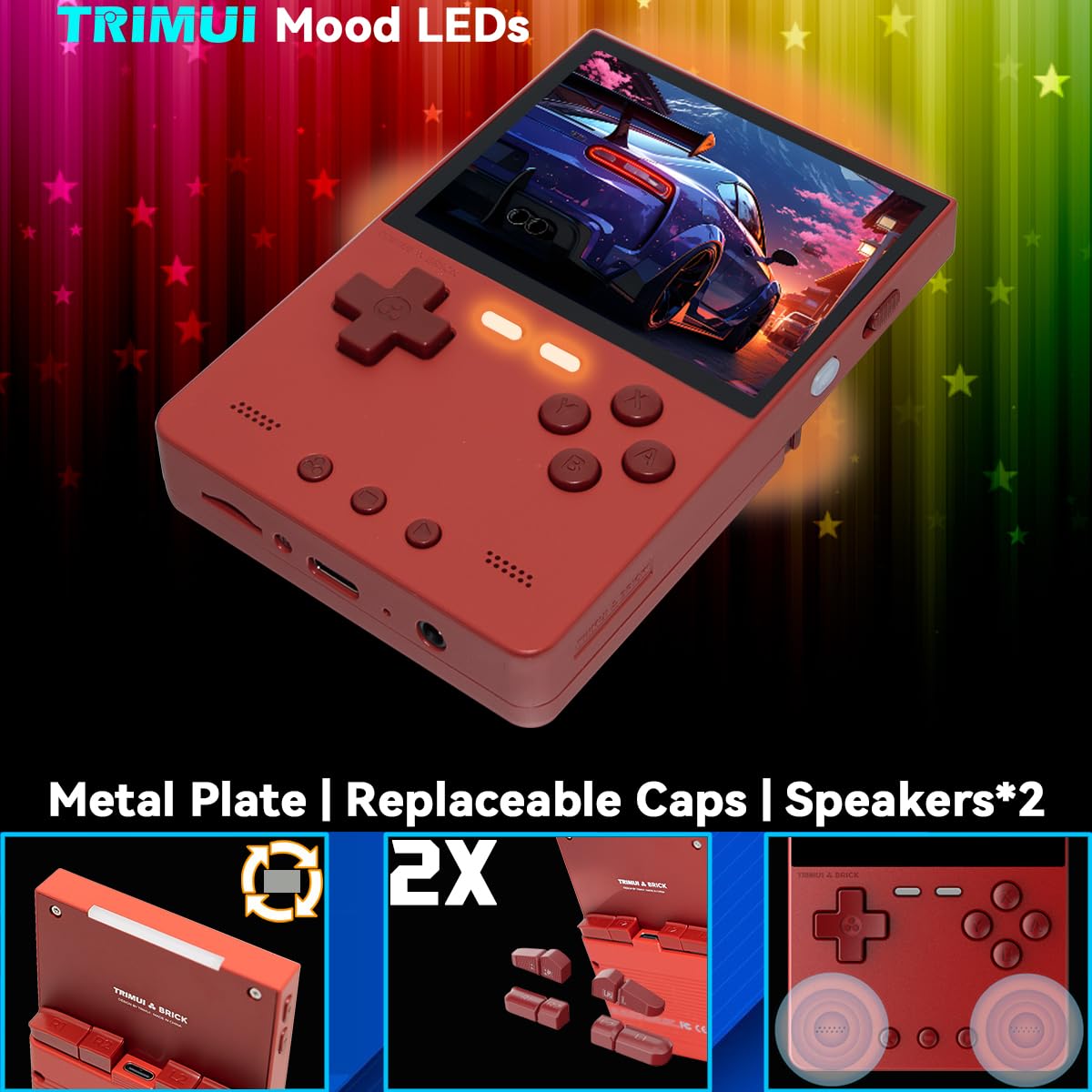 Trimui Brick赤 ケース付き Amazon.co.jp: EWDGOES Trimui Brick ハンドヘルドゲーム