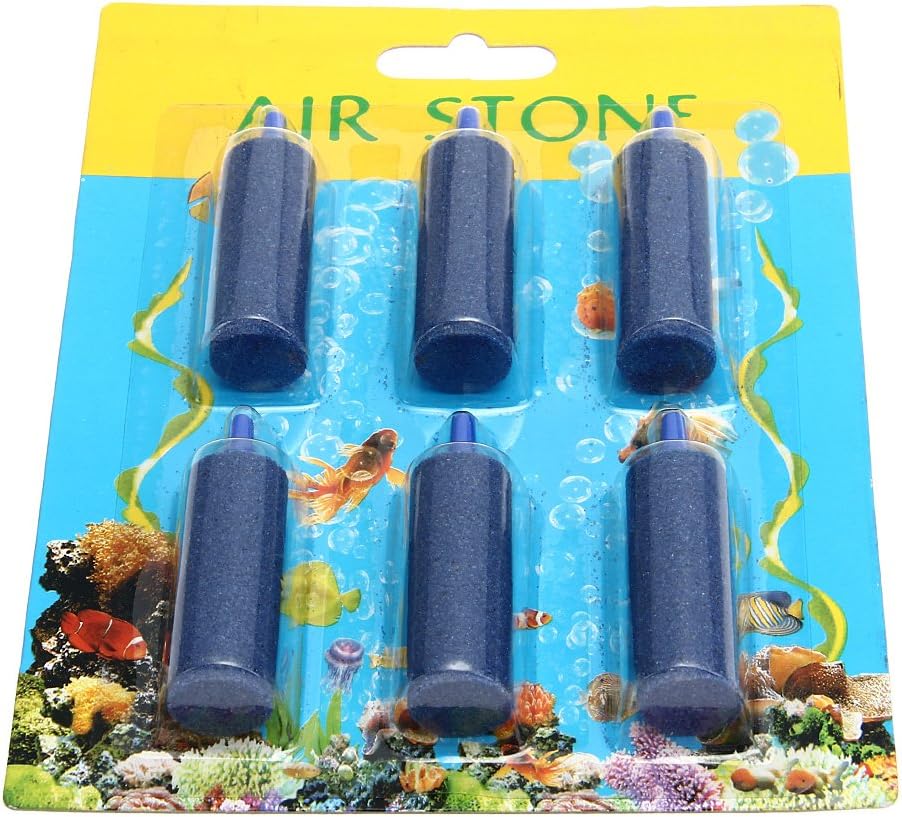 FACILLA Pack of 6pcs Air Stone Bubble Diffuser for Aquarium Fish Tank Pond Blue