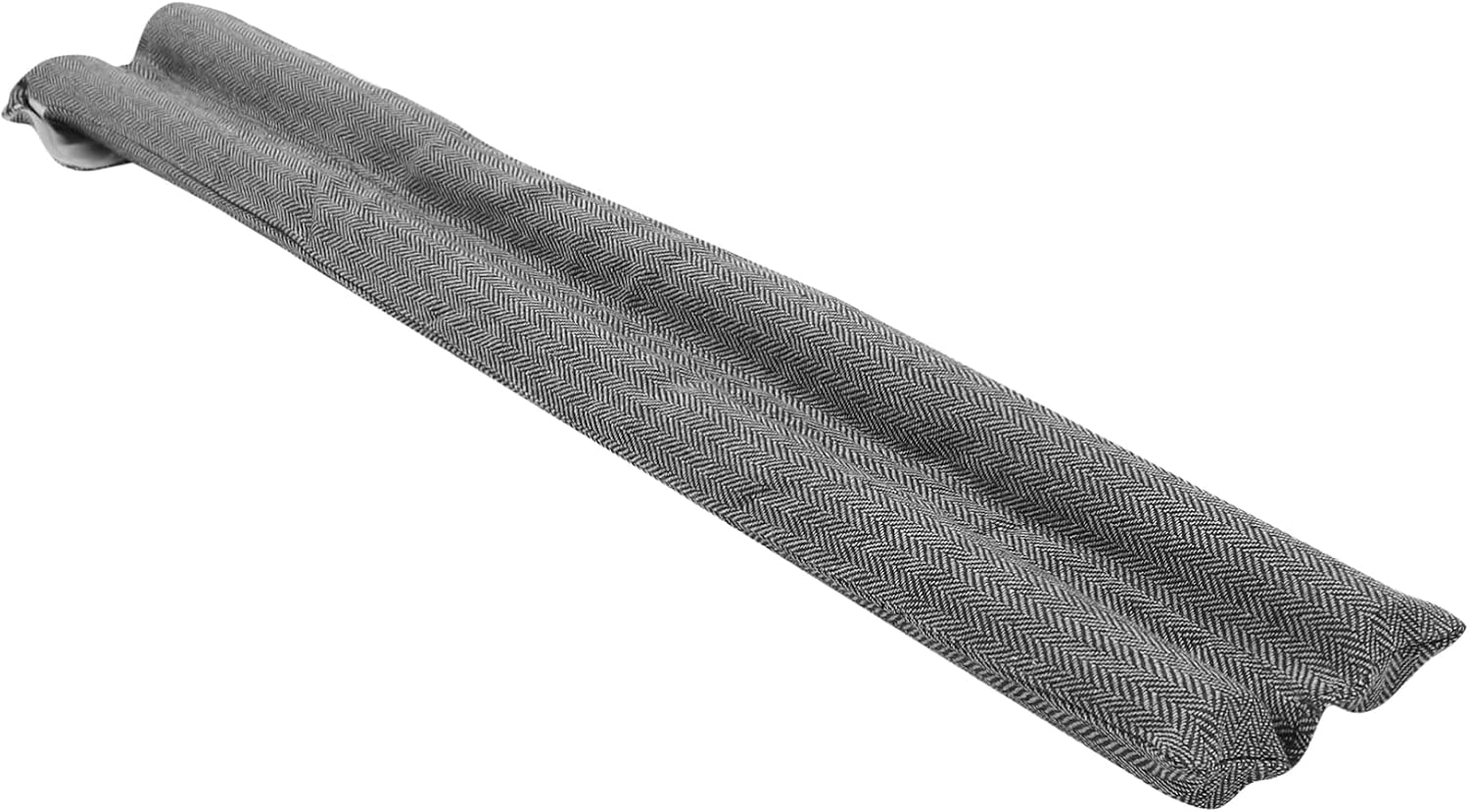 1 Set Door Bottom Windproof Blocker Seal Soundproofing Draft Stopper for Bedroom Durable Oxford Cloth Design Dust and Breeze Barrier Black White