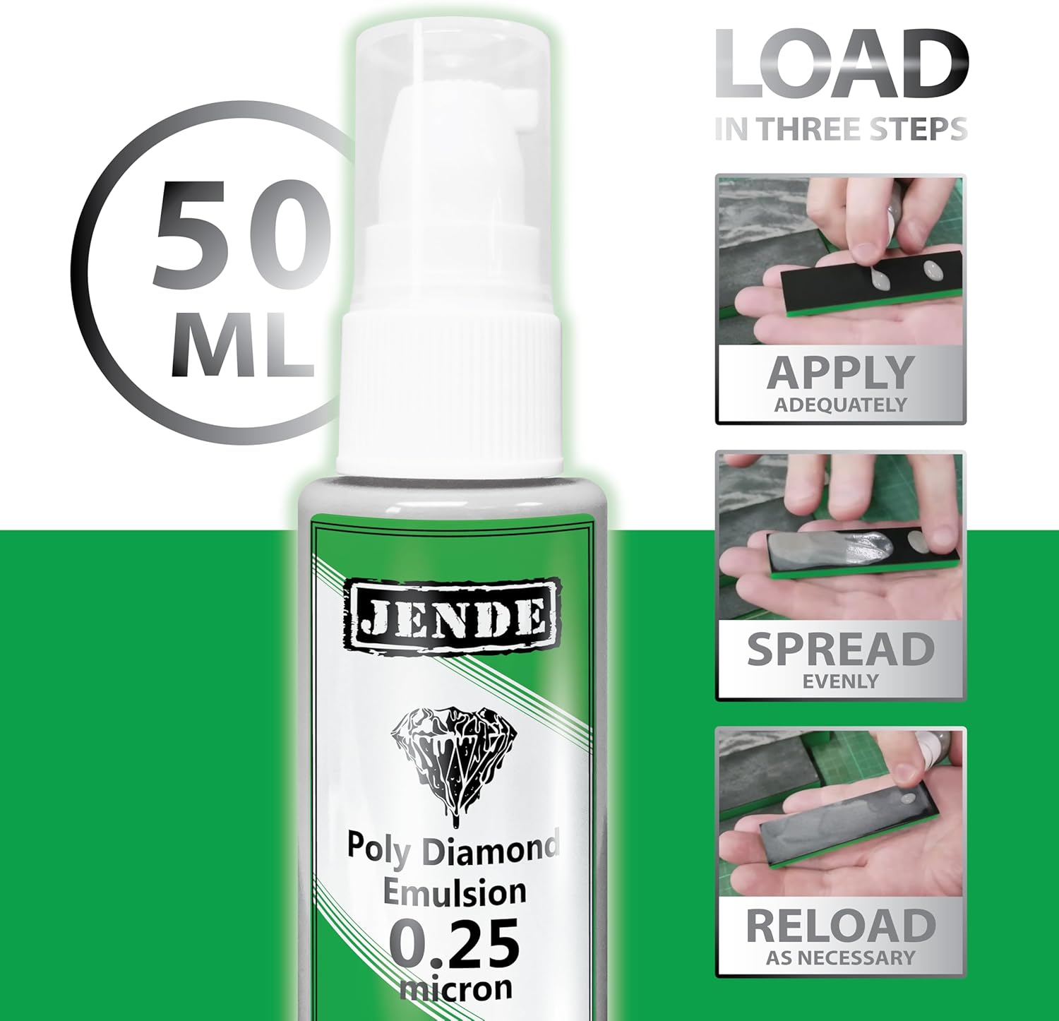 Jende 0.25 Micron Poly Diamond Stropping Emulsion 50ml-Knife Stropping Compound