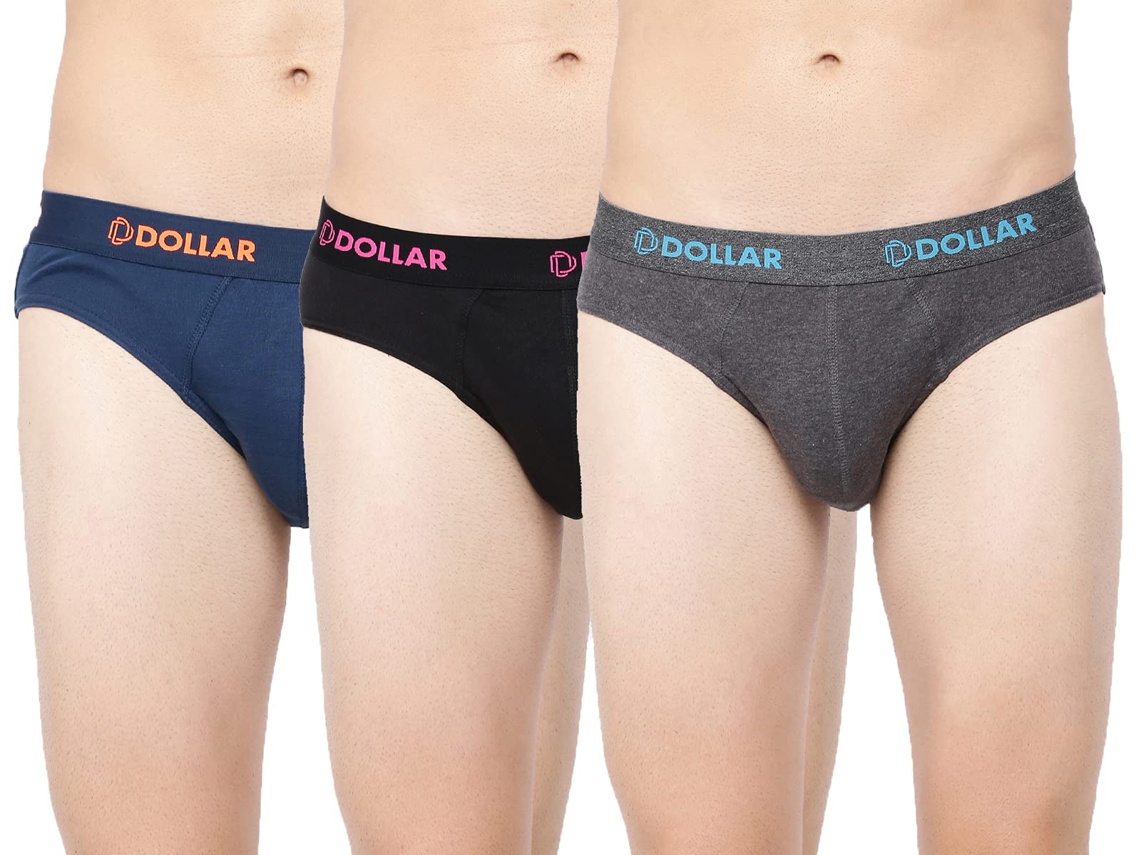 dollar bigboss Men's Pack of 3 Solid Cotton Brief (Colour May Vary)-picture-40