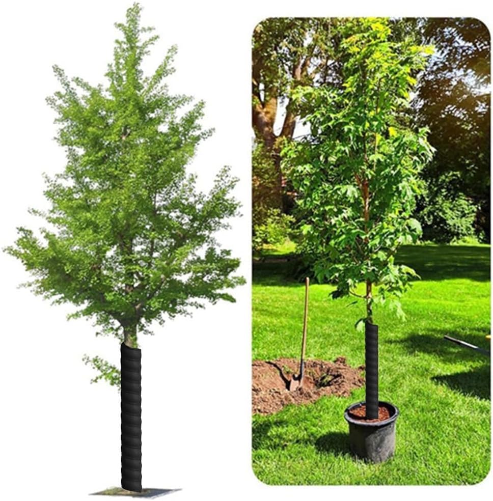 Lot de 6 protections pour tronc d'arbre, 2 tailles, noir