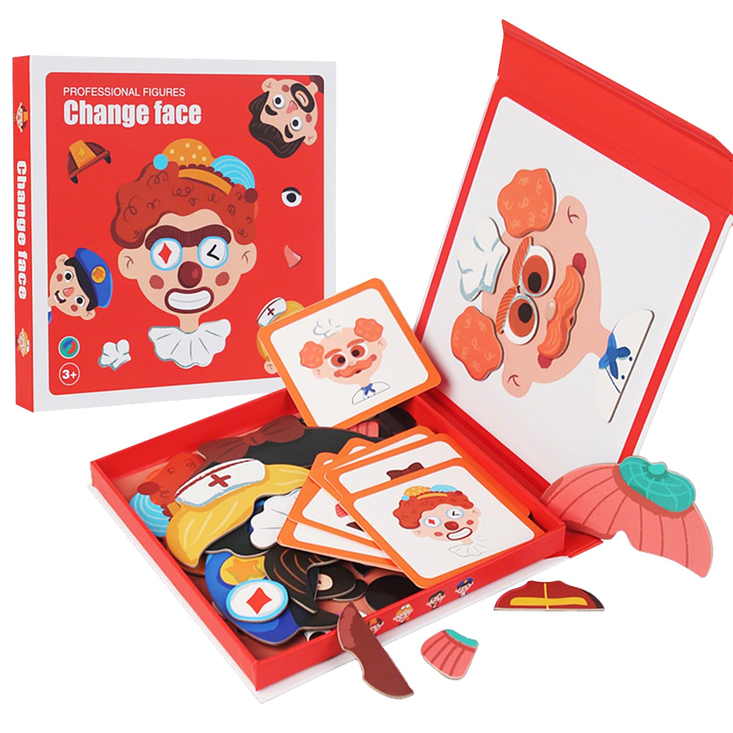 HouYa-Tec Parent-Child Magnetic Educational Toys for Kids, Suitable for Kids 3 Years Old, Suitable for Kids Toys At Home and Going Out (Cartoon Characters)