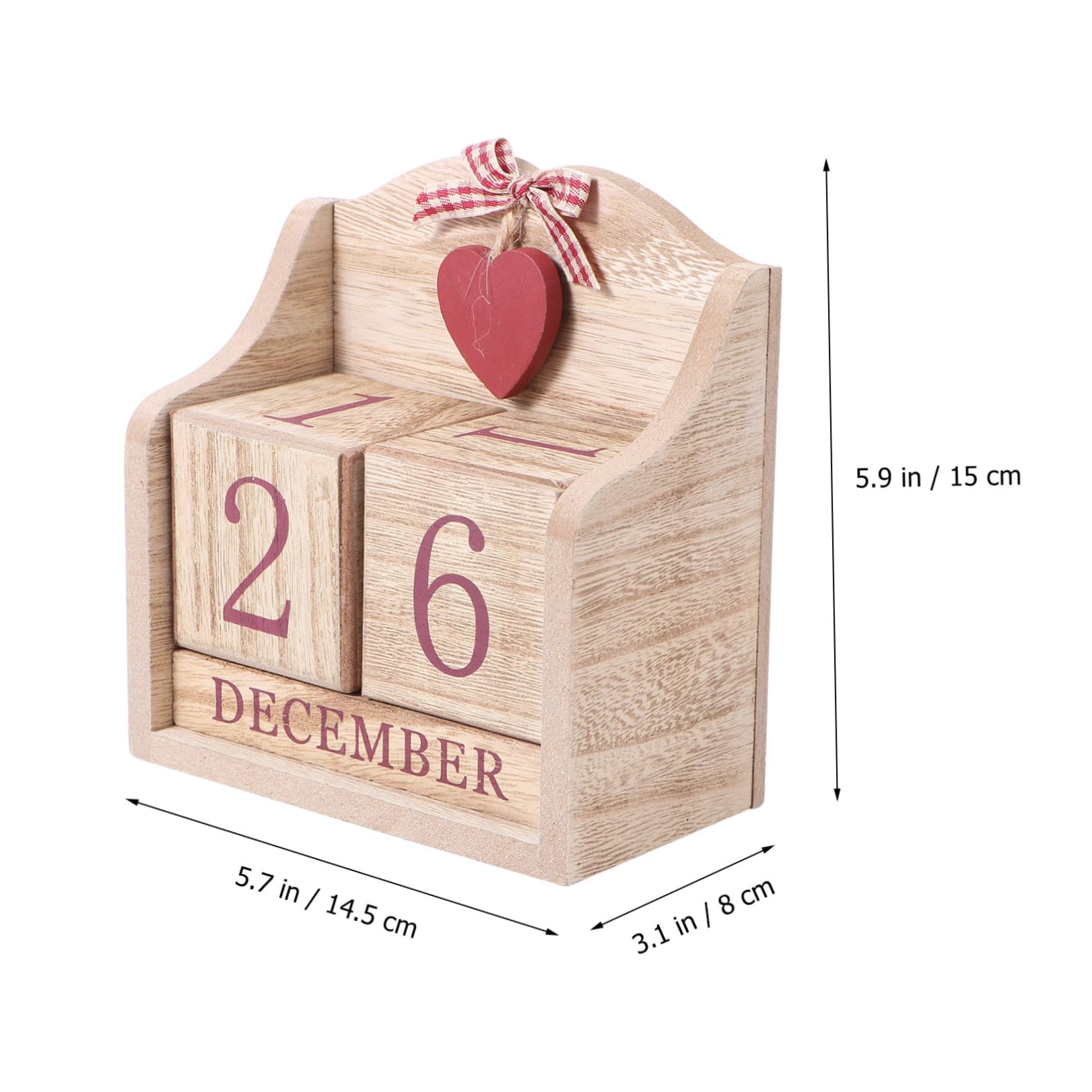 Calendario in Legno Retro Cambio Manuale della Data, Decorazione Unica per Arredamento Camera e Artigianato Casa