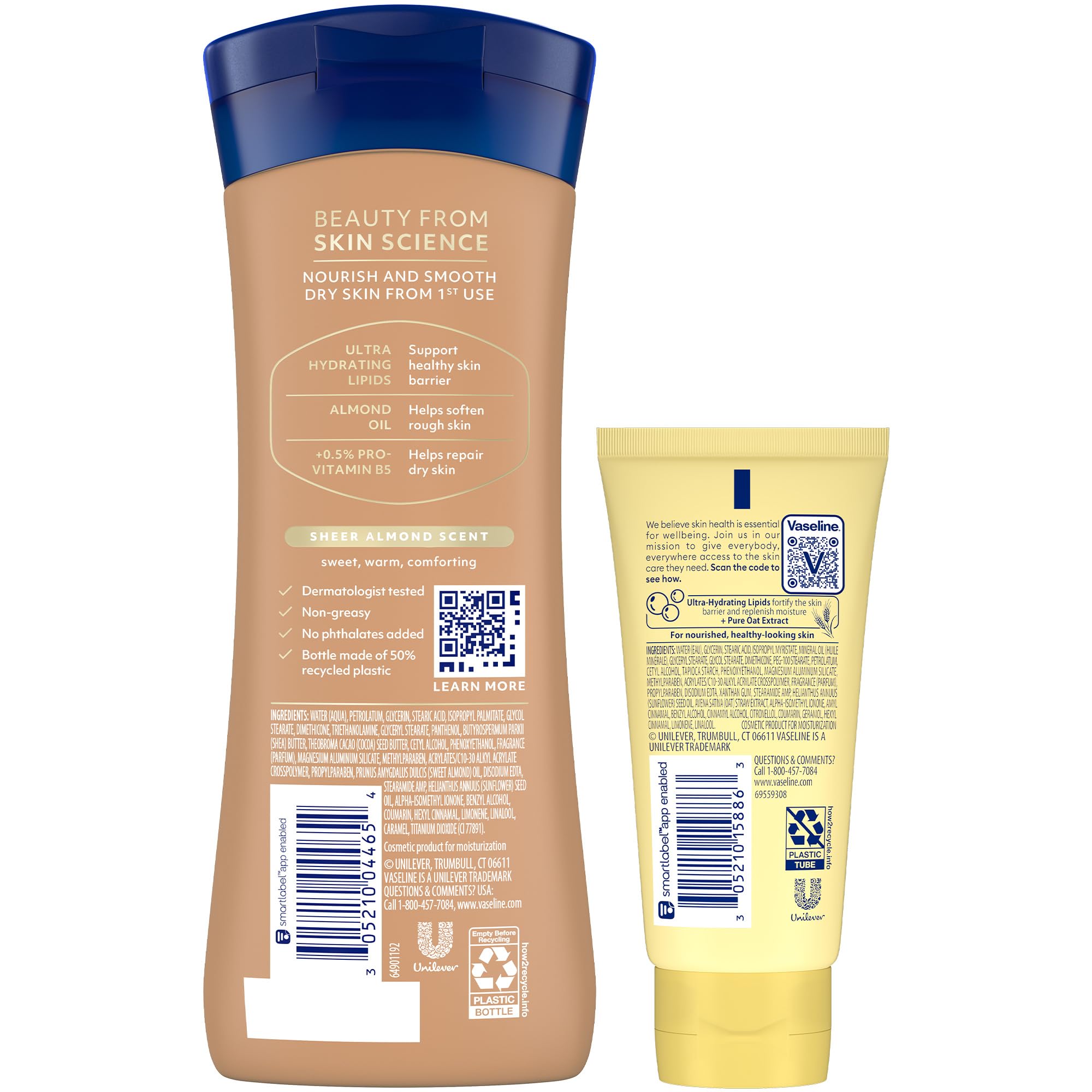 Amazon.com : Vaseline Body Lotion, Almond Smooth, 72HR Moisture