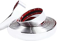 Vista 9 de Moldura cromada automotriz de 16 pies, 1-3/16 pulgadas, molduras cromadas resistentes para automóvil, protección UV, a prueba de arañazos