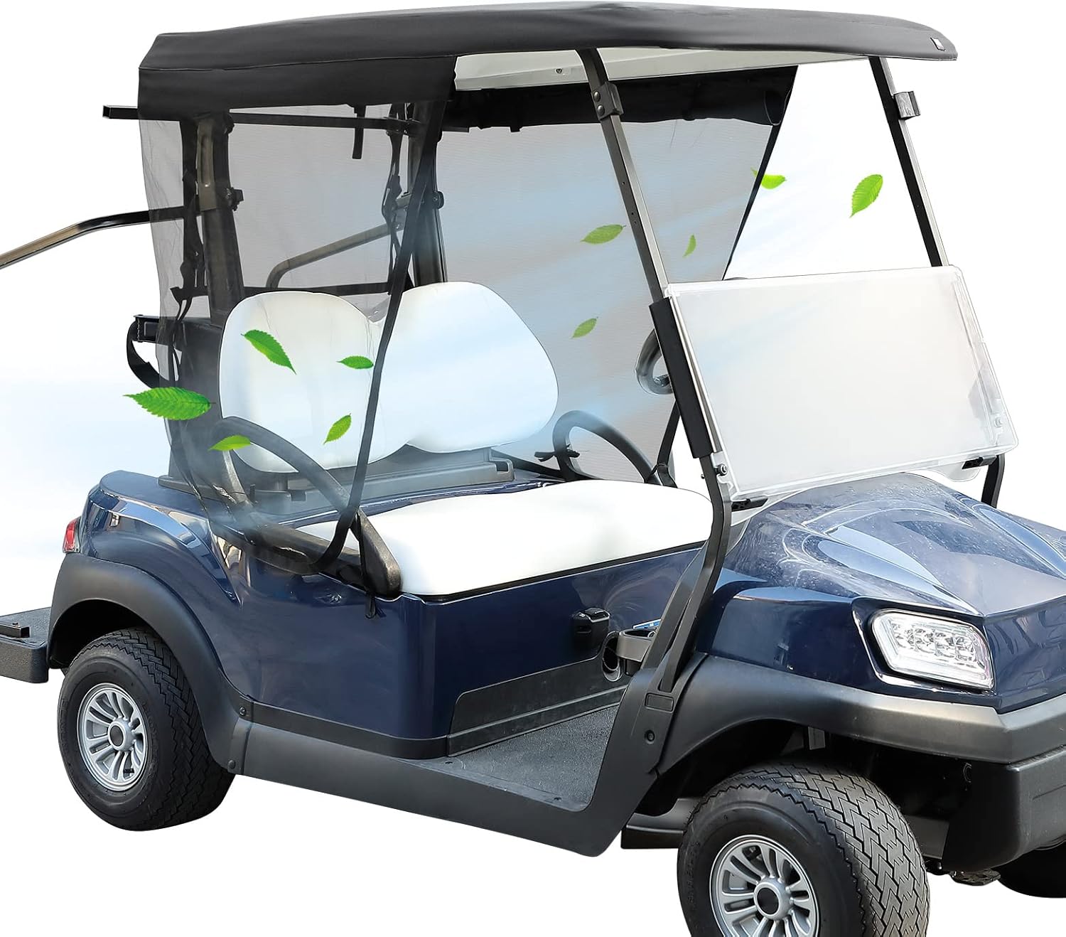 kemimoto 2 Passenger Golf Cart Sun Shade Cover Compatible