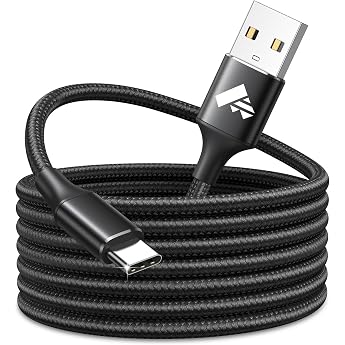 USB C Cable 3 m Long USB Type C Charging Cable USB C Fast Charging Cable Nylon USB to USB C Cable for Samsung Galaxy S23 S22 S24 A12 A32 A53 PS5 USB Charging Cable for iPhone 15 16 17 Pro Max iPad