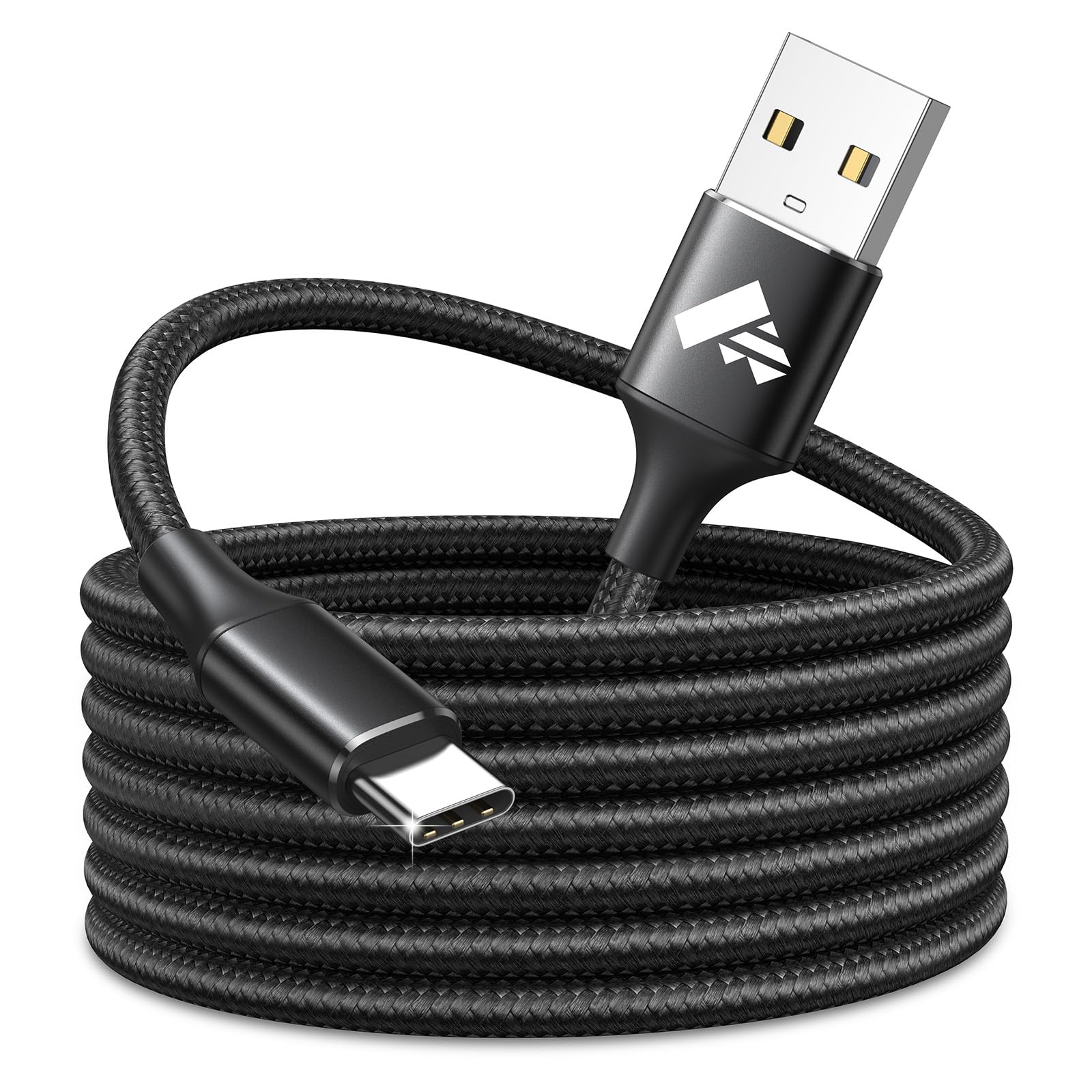 USB C Kabel 3M Lange USB Typ C Ladekabel USB C Schnellladekabel Nylon USB auf USB C Kabel für Samsung Galaxy S23 S22 S24 A12 A32 A53 PS5, Usbc Ladekabel für iPhone 15 16 17 Pro Max iPad Switch Handy