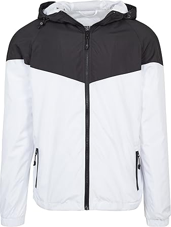 Urban Classics - TECH Windrunner Jacket black / white - S