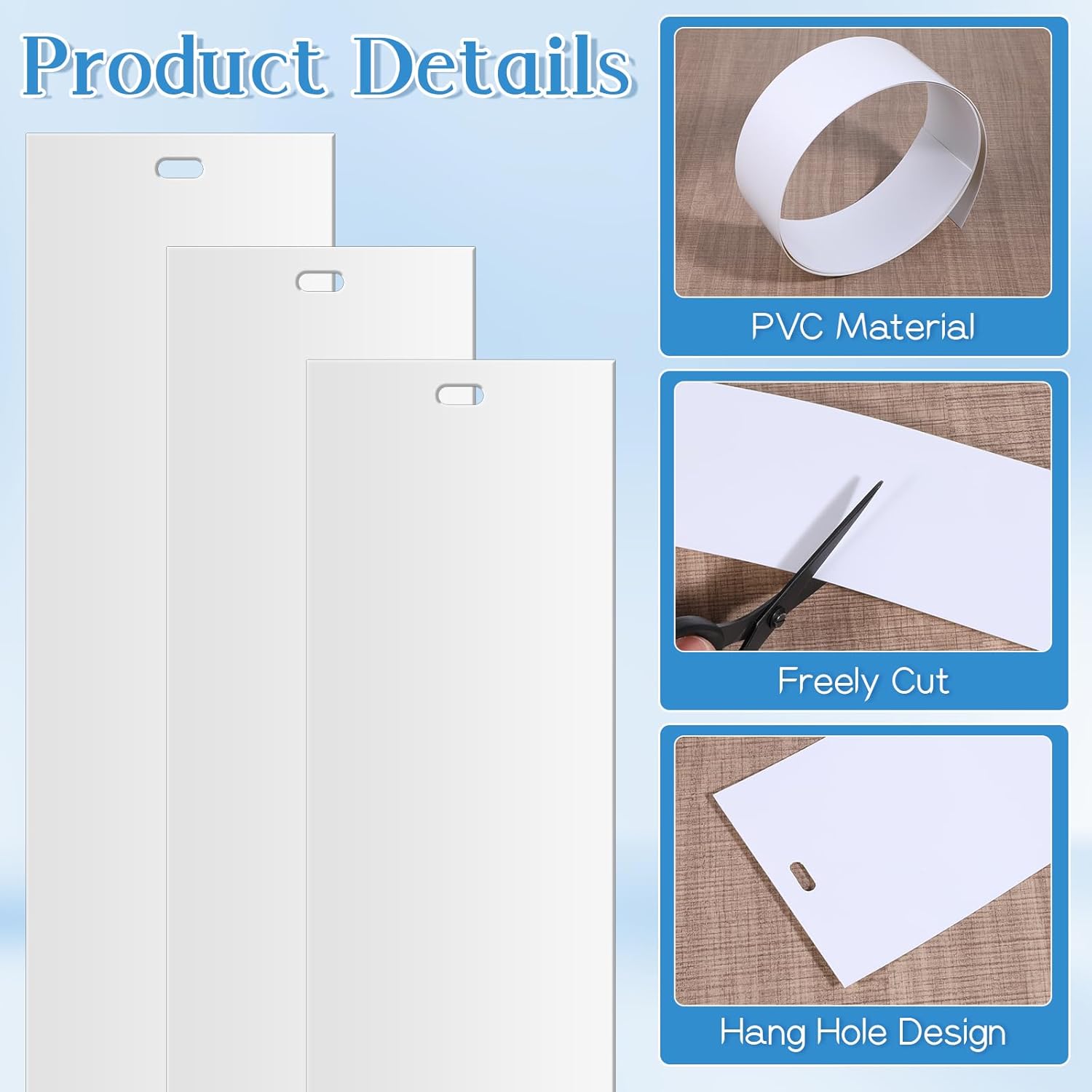12 Pack 82.5" White Vertical Blind Replacement Slats PVC Vertical Window Blinds UV Resistant Verticals Window Blinds for Sliding Doors & Windows