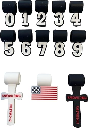 Miniatura 8 de Dijes de silicona para collar de béisbol de tornado, bandera de EE. UU., cruz 413, número de jersey