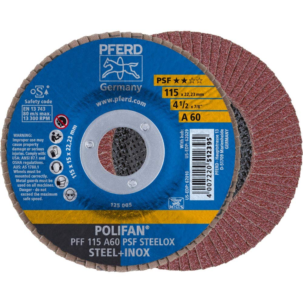 Lot de 10 disques de façade PFF 115 A 60 PSF STEELOX| Art. : 67646115