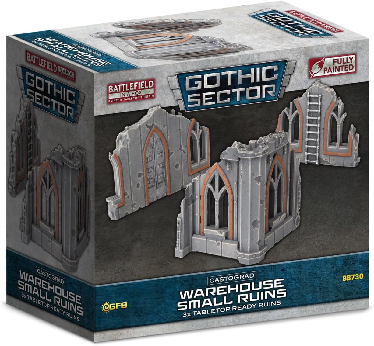 Battlefield in a Box: Gothic Sector: Castograd Warehouse Small Ruins (x3)