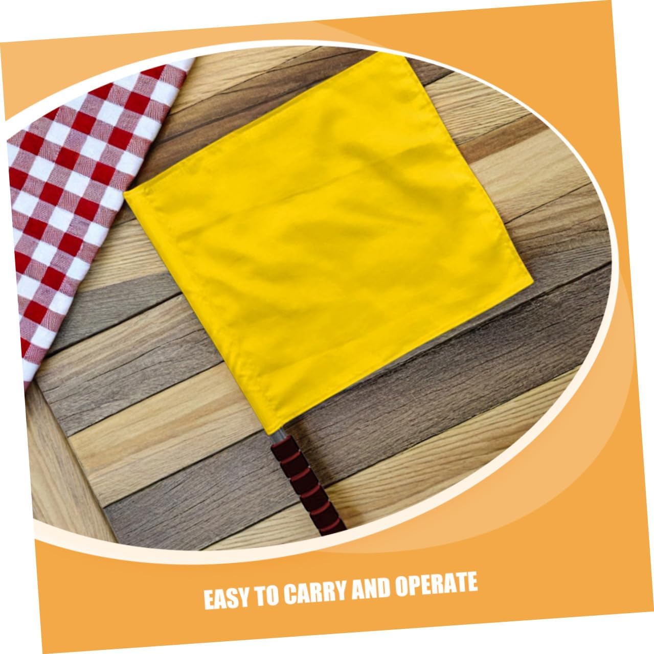 2pcs Hand Flags and Sports Training Portable Commanding Flags on Sticks for Safety and Emergency Use
