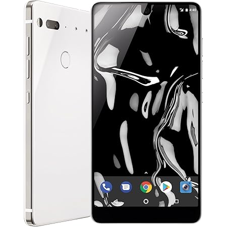 Essential Phone in Pure White – 128 GB Unlocked Titanium and Ceramic phone with Edge-to-Edge Display