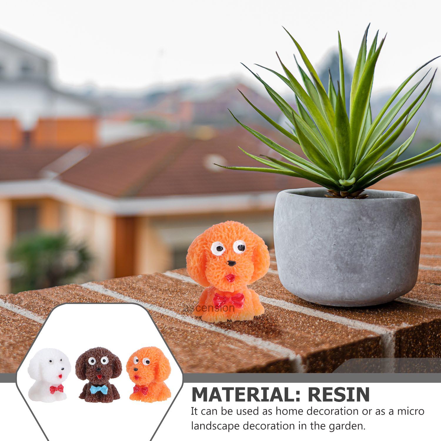 Ascension 3 Pcs Cartoon Puppy Ornaments Cute Miniature Dog Figurine Animal Dog Characters Toys for Home Garden Dollhouse Cake Topper Decoration Multicolor Dog Puppy Miniature - Image 7 thumbnail