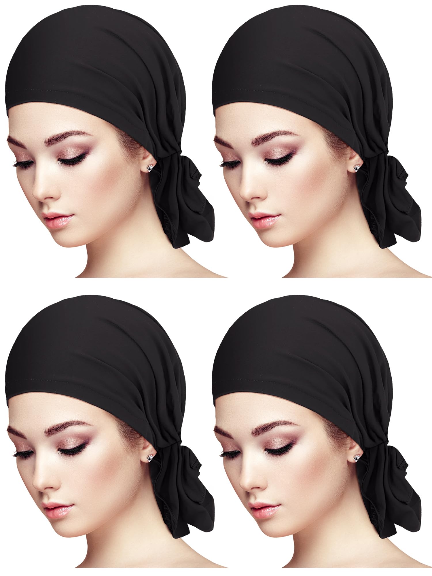 Syhood Slip on Pre Tied Head Scarves for Women