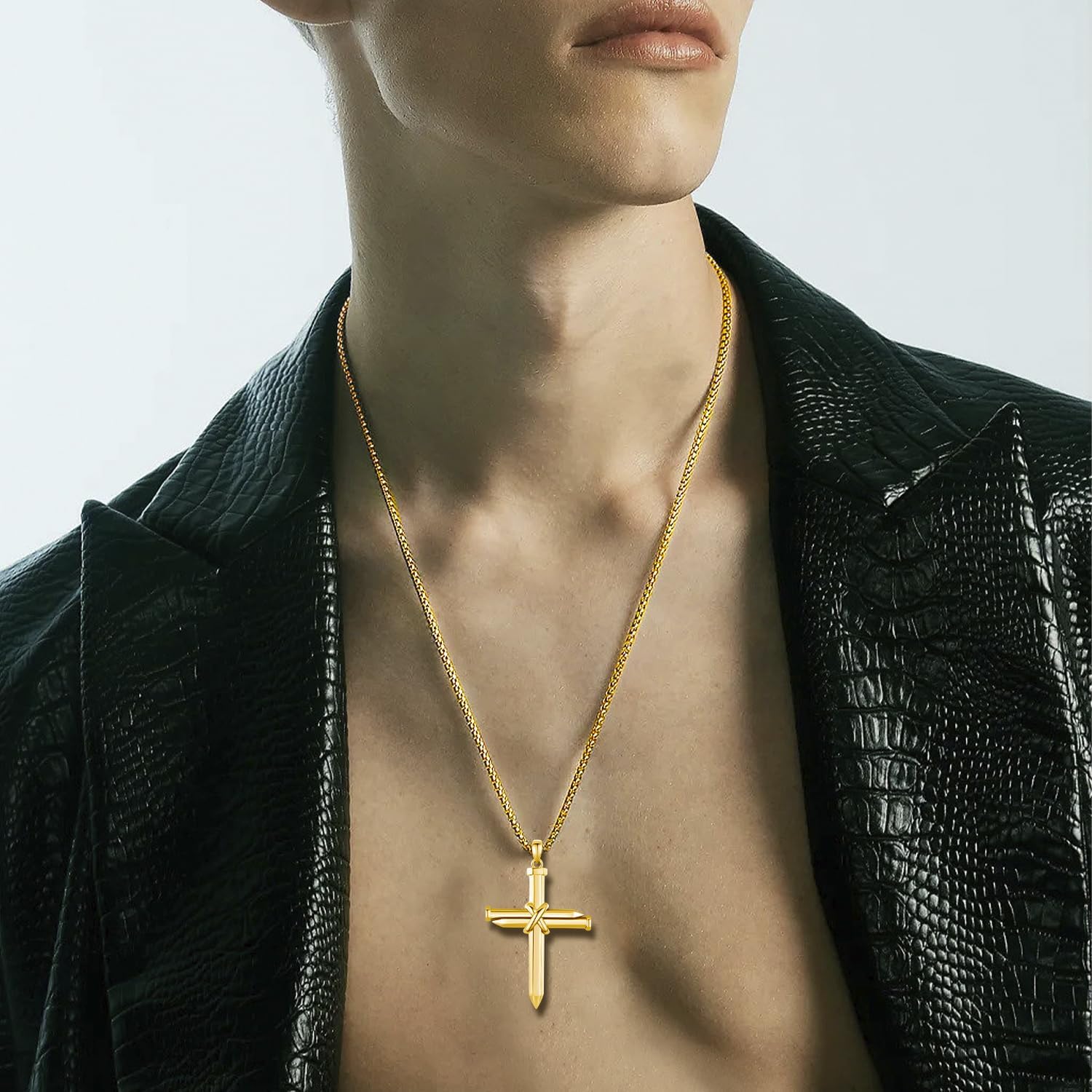 TwoAnts 925 Sterling Silver Religious Cross Pendant Necklace Jewelry Gifts for Men Women - Image 4