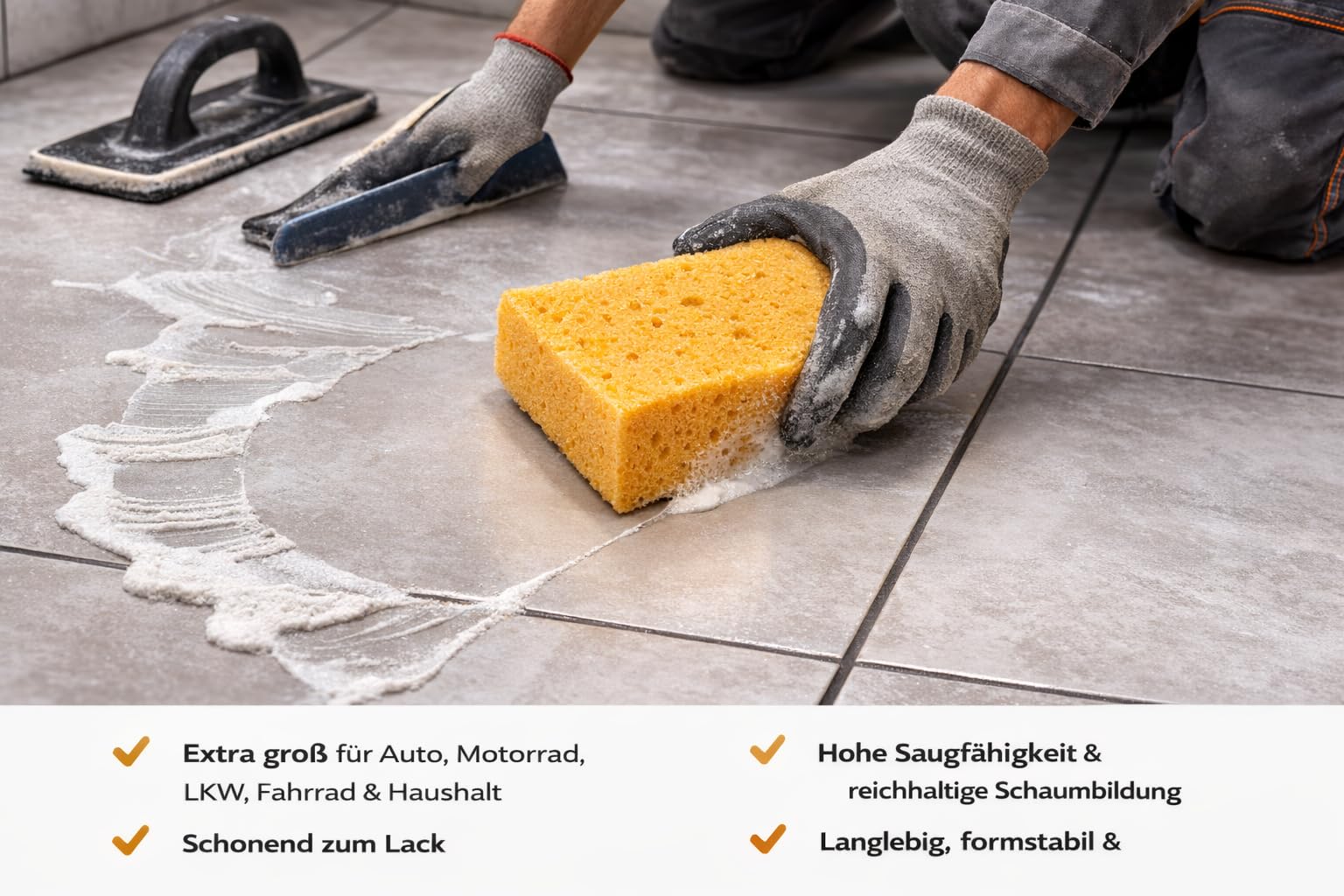 70 Stück Autoschwämme Großpack 150x100x45 mm – Waschschwämme für Autopflege & Reinigung