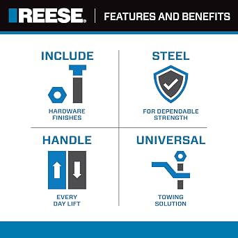 REESE Towpower 74407 Round Trailer Jack, A-Frame, 2,000 lbs. Lift Capacity, Topwind, Bolt-On, 14 Inch Travel.