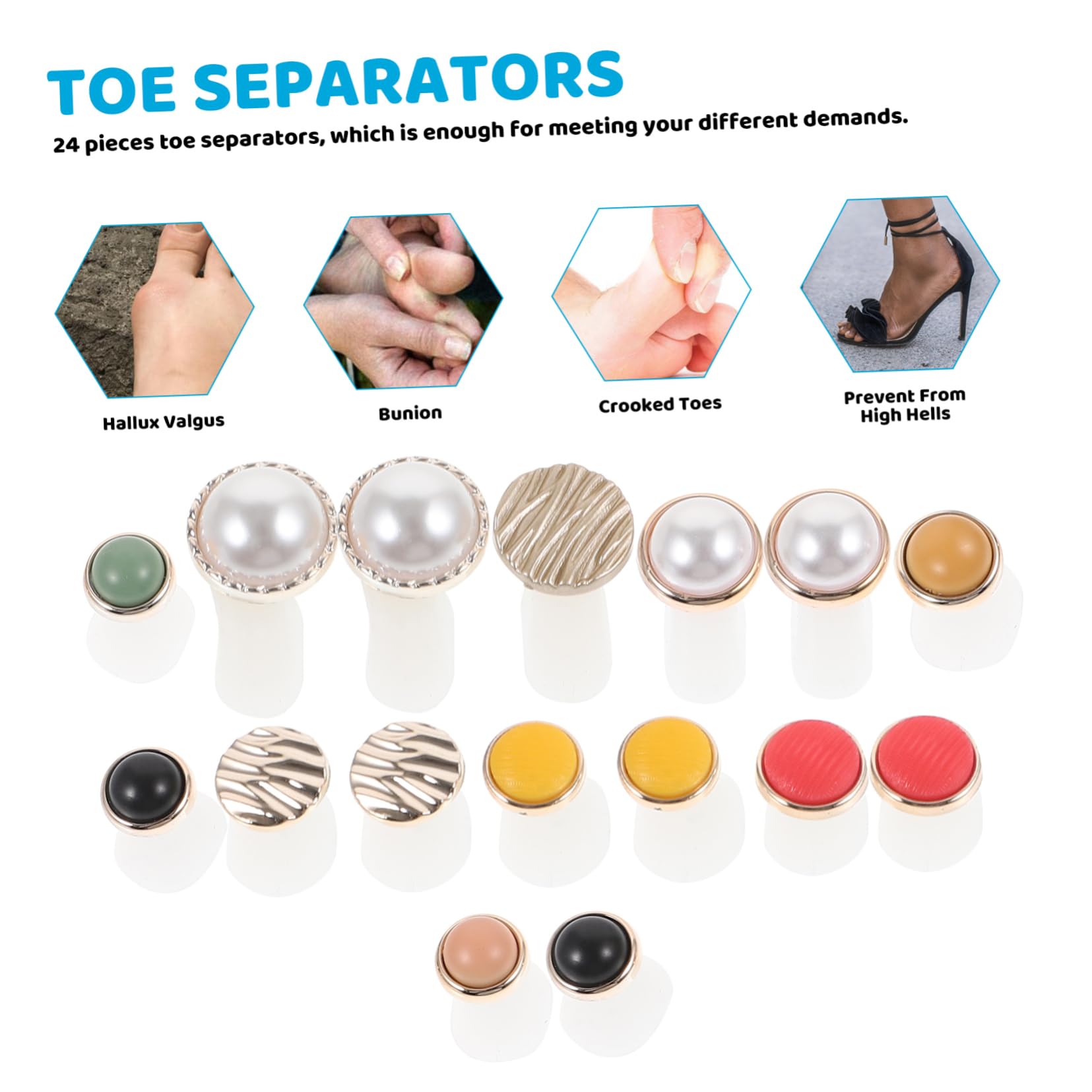 Ipetboom 16Pcs Silicone Toe Separators for Women Comfortable Gel Dividers for Nail Polish Application Home Salon Use Compact Design for Needs