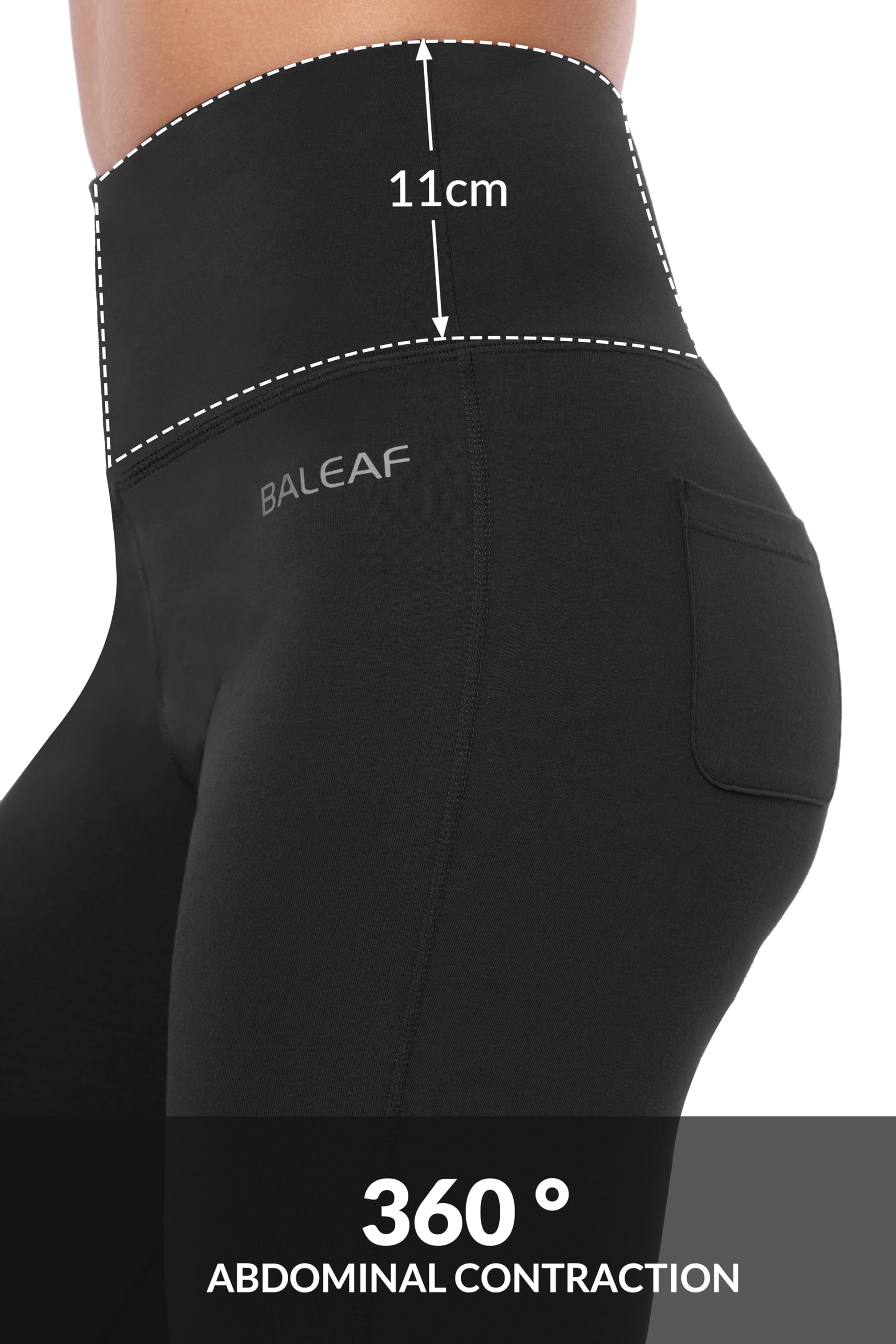 baleaf Pantaloni da Yoga Donna Pantaloni Campana Donna con 2 Tasche in Cotone a Casa Lavoro