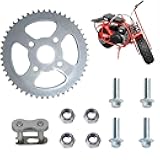 Chikia CT200U 50 Tooth Sprocket 420 Chain 50T Go Kart Rear Sprocket Compitable with Coleman CT200U CT200U-EX BT200X Baja TrailMaster Warrior Heat Massimo MB165 MB200 196cc