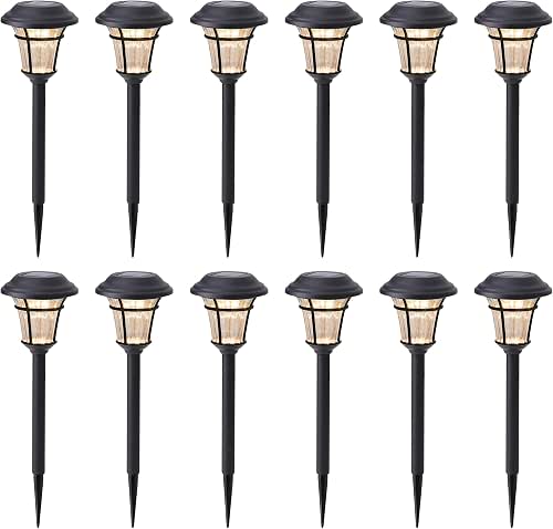MAGGIFT 12 Pack Solar Pathway Lights Outdoor Solar Garden Lights