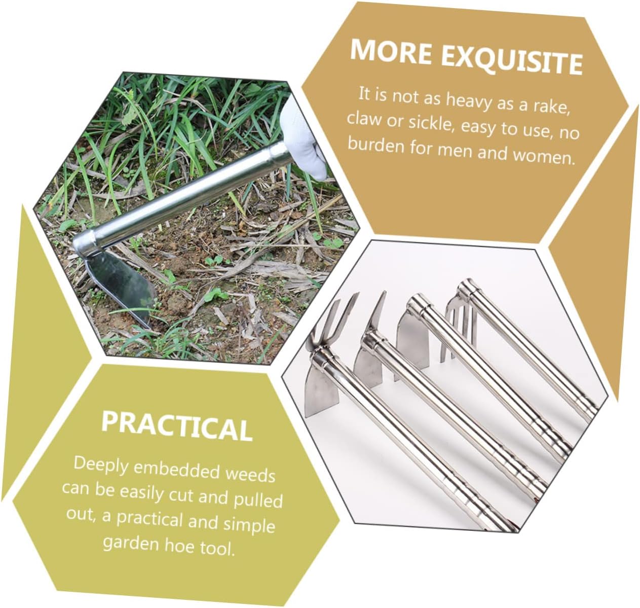 Gardening Hoe Handheld Weeding Tool for Outdoor Flower Farming Ergonomic Design for Easy Digging and Planting for Small Gardens and Flower Beds