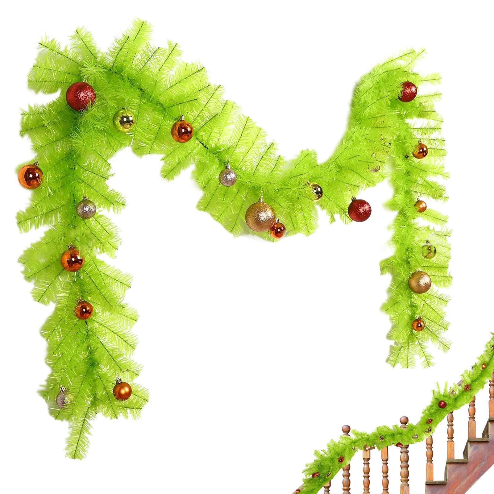 Kunstgrenen groen slinger - Real Touch Kerst Slingers, Kerst Dennen Slinger | Kerst Tafel Decors Groen Slinger Dennen Slinger Kerst Decoratie voor Kerst Tafel Open Haard Muur