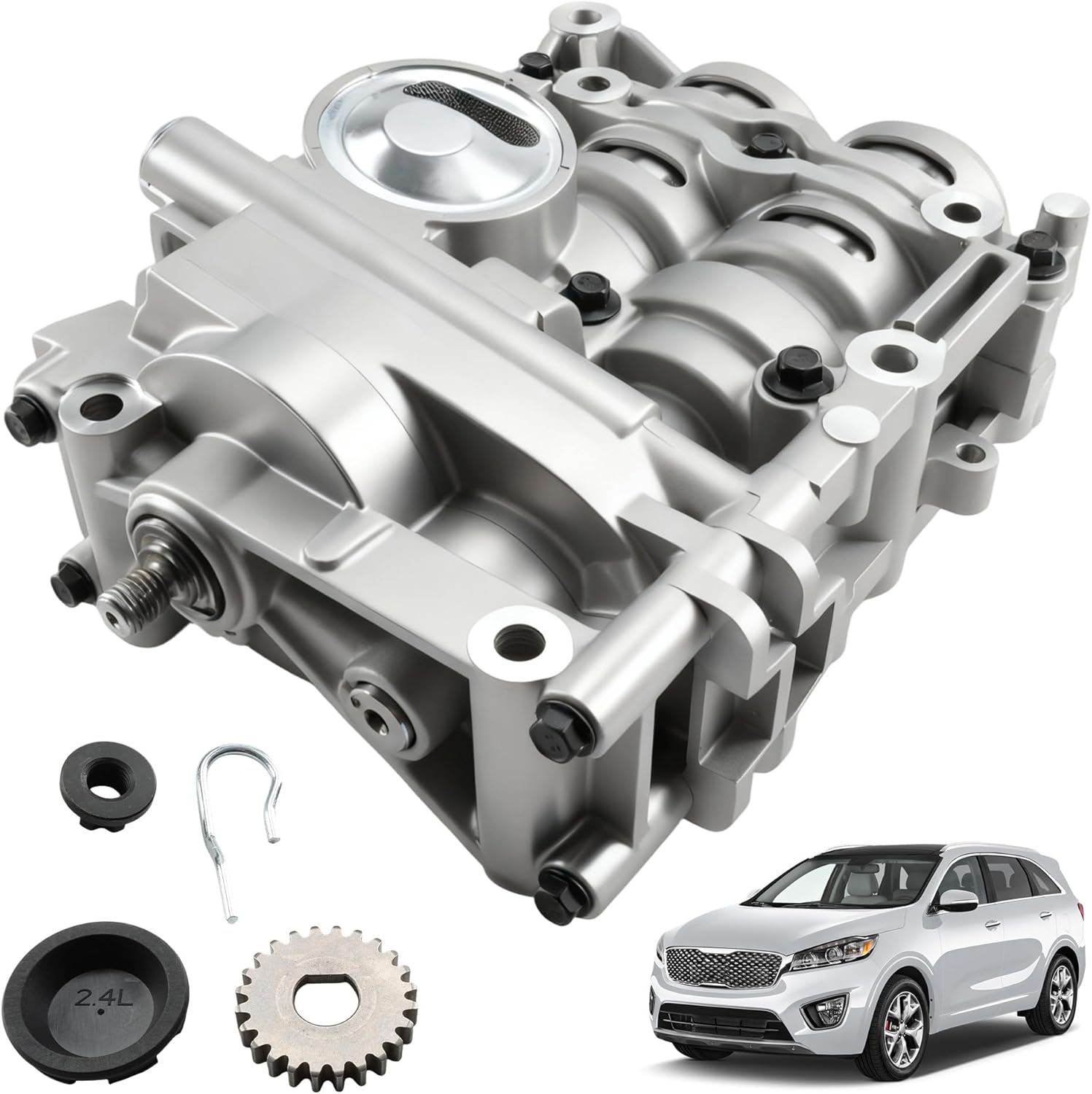 23300-2G520 Whole New Engine Oil Pump Shaft Balance Assembly Fit for Kia Optima Sorento 2.0L 2.4L 2009-2015, Compatible for 2.0L 2.4L for Hyundai Sonata 2009-2015, Azera 2011-2014, 23300-2G510