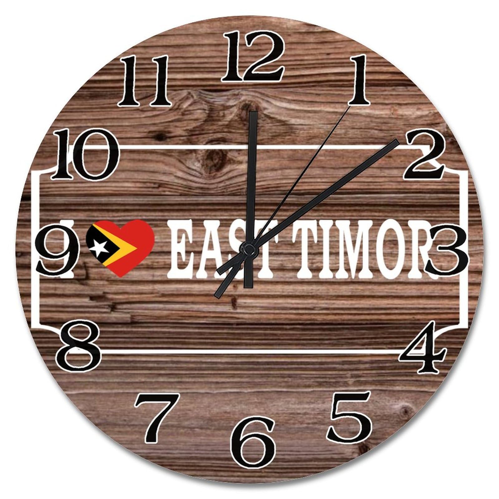 Horloge murale Timor oriental silencieuse 38 cm pour stopper les bruits