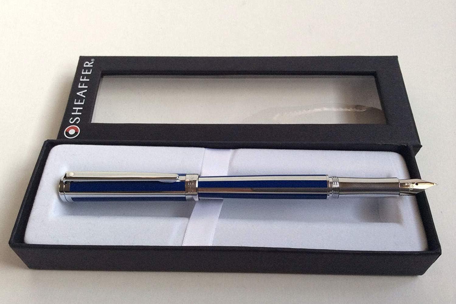Sheaffer Intensity Ultramarine Striped BROAD nib Fountain Pen 9230-0